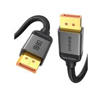 Silkland 80Gbps Câble DisplayPort 2.1 5M DP80, 8K@240Hz, 4K@540Hz/360Hz/240Hz 16K Câble DP 2.1, Compatible UHBR20, HDR, FreeSync, G-Sync, DSC pour 5090, 7900XTX, écrans Gaming, PC