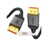 Silkland Câble DisplayPort 2.1 80Gbps Certifié VESA, DP80, Câble DP 1,5M | 16K@60Hz 8K@240Hz 4K@540Hz 480Hz 360Hz 240Hz, HDR, FreeSync G-Sync, UHBR20, DSC, DP 2.1 pour PC, Gaming Monitor, 5090 7900XTX