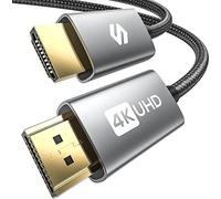 Silkland Câble HDMI 4K 30 cm 2K @ 144 Hz avec ARC HDR 3D UHD Ethernet, câble HDMI 2.0 4K @ 60 Hz 18 Gbps haute vitesse, câble HDMI court pour PS5/4, barre de son, Blu-Ray, ordinateur portable, TV,