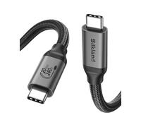 Silkland Câble USB C 3.2 Gen2x2, 20Gbps Transfert Données, USBC vers USBC 1M, PD3.1 240W 48V/5A Charge Rapide, Câble Vidéo 5K/4K@60Hz pour MacBook Pro, iPad Pro, SSD, iPhone 16/15, Moniteur, Docking