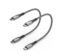 Silkland Câble USB C vers USB C Court [50CM+50CM], 3A 20V 60W, PD3.0&QC4.0+, Charge Rapide Type C vers Type C pour iPhone 17/16/15, Samsung S25 Ultra/S24/S23, iPad Pro/Air/Mini, MacBook Air/Pro, Pixel