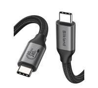 Silkland USB C 80Gbps pour Câble Thunderbolt 5 2M, jusqu'à 120Gbps avec Bandwidth Boost, 16K/Dual 8K, Charge Rapide 240W, USB4 V2.0 Compatible avec Thunderbolt 4/3, MacBook M4 Pro, SSD, Dock, Moniteur