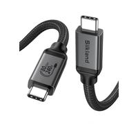 Silkland USB C 80Gbps pour Câble Thunderbolt 5 3M, jusqu'à 120Gbps de Bande Passante Vidéo, 16K/Dual 8K, Charge Rapide 240W, Câble USB4 V2.0 Compatible avec Thunderbolt 4/3, MacBook M4 Pro, SSD, Dock