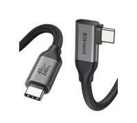 Silkland USB4 avec Câble Thunderbolt 4 2M, 40Gbps Données, 8K@60Hz HDR Video, PD3.1 240W 48V/5A Charge Rapide, Câble USB C Coudé pour iPhone 16/15, PSSD, Dock, Android Auto, MacBook, iPad