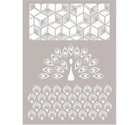 Silkscreen Ecran de Sérigraphie - Oiseau Plumes Paon G