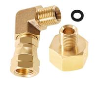 Silkwish Adaptateur de gaz GPL - En laiton - Raccord coudé 90° 1/4" gauche + adaptateur de gaz GPL 1/2" R x 1/4" gauche - Pour réchaud à gaz, raccord à gaz, réchaud à tabouret, cuisine de camping