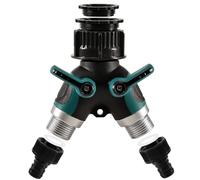Silkwish Distributeur d'eau 2 voies avec robinets d'arrêt - Répartiteur de tuyau en Y - Répartiteur de raccordement d'eau pour machine à laver, lave-vaisselle et tuyau d'arrosage - Pour 1/2", 3/4", 1"