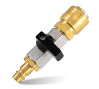 Silkwish Robinet d'arrêt à air comprimé complet (3/8") - Raccord rapide d'air comprimé en laiton avec raccord à changement rapide, robinet à boisseau sphérique 3/8" et douille 7,2 NW pour systèmes à