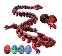 Silkwish Œuf de cerf-volant 30 cm 3D flexible avec articulations | Œuf de dragon surprise avec dragon à l'intérieur - Cadeaux imprimés 3D pour adultes Halloween Noël