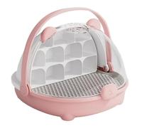 Silkworm Transport Container, Portable Transparent Feeding Box with Handle, Observe Habitat Cage Enclosure, Carrier Pet House, Ideal for Silkworm Care and Daily Feeding