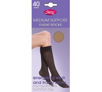 Silky Bas de compression / mi-bas de voyage pour femmes, 1 paire LW179 (One Size (EUR 36-41)) (Melon)