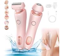 Silky Glide Pro, Silky Glide Pro Rasoir électrique 2 en 1 pour femme - Rasoir professionnel pour le rasage des jambes, des aisselles, du visage et du bikini (rose)