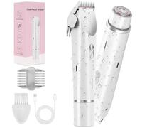 Silky Glow Rasoir électrique pour femme 2 en 1 - Tondeuse bikini double tête ! Utilisation humide et sèche, idéal pour le bain et les voyages. Parfait pour le visage, les jambes et la zone du bikini