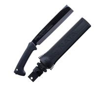 Silky NATA Outback Edition Couteau de maison 240 mm - Hachette et couteau en un, lame en acier SKS-51 double face avec revêtement en oxyde noir, poignée en caoutchouc Genki, étui inclus pour extérieur