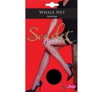 Silky Scarlet - Bas résilles pour porte-jarretelles (1 paire) - Femme (M) (Noir) - UTLW221 Noir