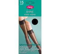 Silky Shine Mi-bas pour femmes LW255 (taille unique) (Noir)
