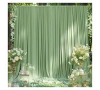 Silky Wrinkle-Effect Backdrop Curtains Wedding Photography & Event Decor, Soft Drapes Mariage fête Fond Rideau(Green1,150x245cm(5x8FT))