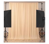 Silky Wrinkle-Effect Backdrop Curtains Wedding Photography & Event Decor, Soft Drapes Mariage fête Fond Rideau(Color 2,150x245cm(5x8FT))