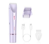 Silkyone Le 2-En-1 Pour Une Peau Lisse, Rasoir Glidara Femme, électrique Utilisation étanche Ipx7 Humide Et Sèche, Tête Amovible (Violet)