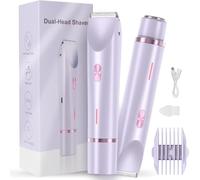 Silkyone Le 2-En-1 Pour Une Peau Lisse, Sans Douleur - Tondeuse électrique Double Tête Pour Corps, Bras, Jambes Et Avant-Bras - Utilisation à Sec Et Sous La Douche, Sans Douleur (Violet)