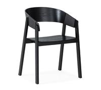 SILLA 50X56X87 MADERA TOPO/PIEL AZUL OSCURO