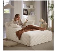 Silla De Relax Para Interiores, Sofá Cama Sin Respaldo De Terciopelo Oversized, Sofás Nube Para Salón, Sin Necesidad De Ensamblaje,1