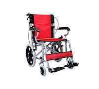 Silla de Ruedas Fauteuil roulant de transport avec cadre en acier léger et portable et pliable pour personnes handicapées, fauteuil roulant de 45 cm de large
