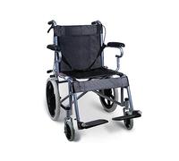Silla de ruedas Fauteuil roulant de transport en acier pour adultes Chaise de transport pliante avec freins à main et repose-pieds pivotants, fauteuil roulant portable pour personnes âgées, fauteuil