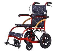 Silla de ruedas Fauteuil roulant de transport léger et pliable avec freins, repose-pieds, accoudoir pour adultes et personnes âgées
