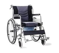 Silla de ruedas Fauteuil roulant léger pliable autopropulsé en tube d'acier avec pot et coussin amovible pour l'indépendance ou le gardien