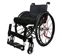 Silla de Ruedas Fauteuil roulant manuel de sport léger et pliable en alliage d'aluminium pour adultes et personnes âgées Largeur du siège 36-42 cm