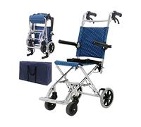 Silla de Ruedas Fauteuil roulant pliable léger avec cadre en aluminium et frein à main et sac de transport pour personnes âgées et adultes