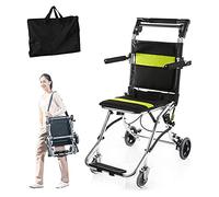 Silla de ruedas Fauteuil roulant pliable ultraléger en aluminium avec sac de transport et ceinture de sécurité pour personnes âgées adultes et enfants