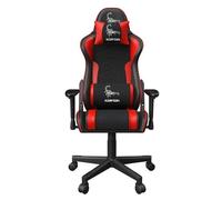 SILLA GAMING GEMBIRD SCORPION NEGRO, DETALLES DE CUERO AMARILLO TRANSPIRABLE