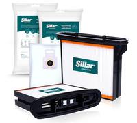 Sillar 10x Sacs d'aspirateur et Filtre Compatibles avec BOSCH GAS 25, STARMIX & Autres | Sacs en Plastique pour des Performances Maximales | Kit de remplacement