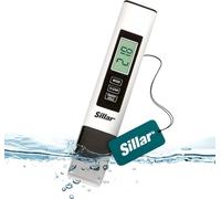 Sillar 3 en 1 Testeur d'eau TDS Meter, EC, Température Meter, Testeur de qualité de l'eau pour l'eau potable, les aquariums,
