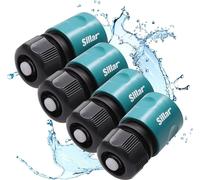 Sillar 4 pièces raccord robinet 1/2'' STOP BSP 2in1, Adaptateur robinet, Connecteur robinet jardin Raccord robinet