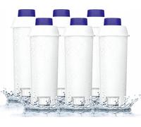 Sillar 6 Pack Filtre à eau pour les machines à café Delonghi DLSC002, SER3017 & 5513292811 - Compatible avec les séries ECAM, ESAM, ETAM