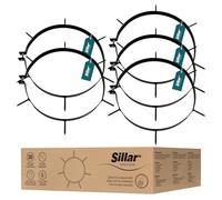 Sillar Anneaux Aérateurs pour Rouleau à Gazon, 32 cm, Lot de 5 Anneaux avec 30 Pointes en Acier, Accessoire pour Rouleau de Jardin, Outil pour Aérer et Régénérer la Pelouse
