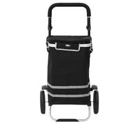 Sillar Chariot de courses pliable 56 l avec sac isotherme 5 l - Chariot de courses 4 roues Grand chariot de courses pliable à roulettes Shopping Trolley