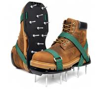 Sillar Chaussures à Clous avec Fermeture Réglable, Scarificateur Gazon 2 en 1 avec Pointes 55 mm et 40 mm, Durables pour Jardin, Sol, Pelouse, Chape et Revêtement, Pointures 37-48