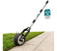 Sillar Coupe Bordure Manuel avec Manche Réglable, Dresse Bordure Gazon avec Lame Dentelée en Acier Inoxydable, Roue de Guidage, Outil Jardin pour Allées Massifs Trottoirs, 100x135x170 cm