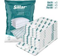 Sillar Ensemble de sacs à vêtements sous vide | Sacs à vêtements sous vide avec valve étanche à l'air - différentes tailles - 11 pièces