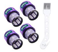 Sillar Kit de remplacement pour aspirateur Dyson 4x Filtre lavable pour aspirateur Dyson V11 SV14 V15 + Nettoyant | Kit de régénération pour aspirateur Dyson
