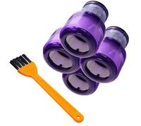 Sillar Kit Pour Aspirateurs Dyson: 4x Filtre Lavable Pour Dyson V11, SV14, V15 - Remplacement + 1x brosse de nettoyage