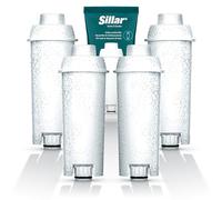 Sillar Lot de 4x Filtres à Eau pour Machines à Café Delonghi DLSC002, SER3017 & 5513292811 - Compatible avec Machines à Café ECAM, ESAM, ETAM | Filtre à Eau Cartouche à Charbon Actif