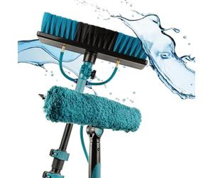 Sillar Perche Télescopique Nettoyage Panneaux solaires, Extensible à 2 metres, Brosse telescopique toiture avec Tuyau Intérieur Balai telescopique pour Toit