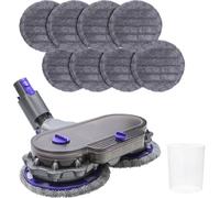 Sillar Replacement - Brosse de nettoyage pour aspirateur Dyson V7 V8 V10 V11 V15 + 8x lingettes + réservoir d'eau pour brosses d'aspirateur | Kit de remplacement pour aspirateur