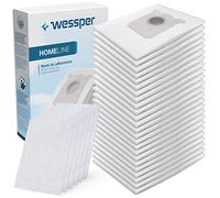 Sillar Sac d'aspirateur pour Philips, AEG, Electrolux et Volta, filtre anti-allergène, puissance d'aspiration élevée permanente, 24 pièces incl. 6 filtre