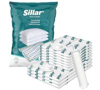 Sillar Sacs Sous Vide pour Vêtements Couettes, Clothing Réutilisable 9 Pièces + Pompe, Vacuum Bags | pour la Conservation des Textiles, Oreillers, Bagage 6x 40x60cm, 3x 60x80cm